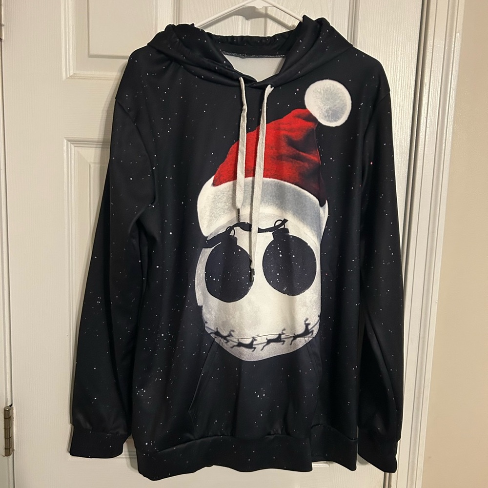 Black Santa Skull Hoodie